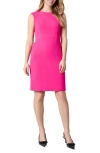 Kasper Sleeveless Princess Seam Sheath Dress In Pink Perfection