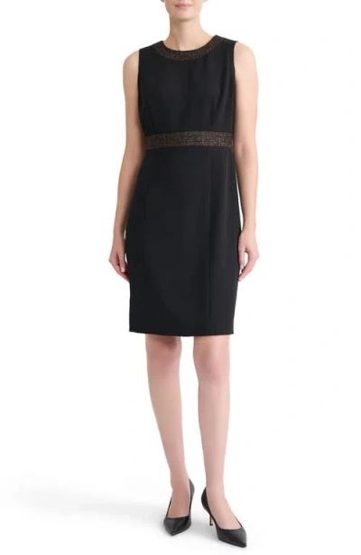 Kasper Sleeveless Sheath Dress In Black