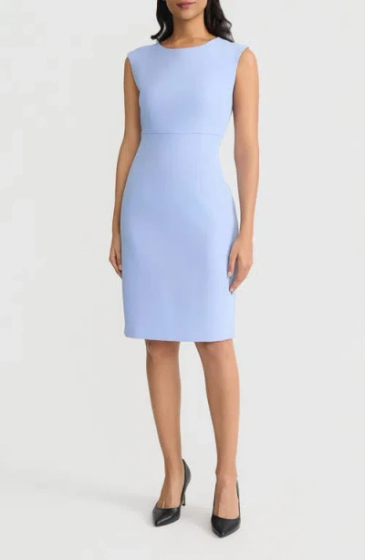 Kasper Sleeveless Sheath Dress In Blue