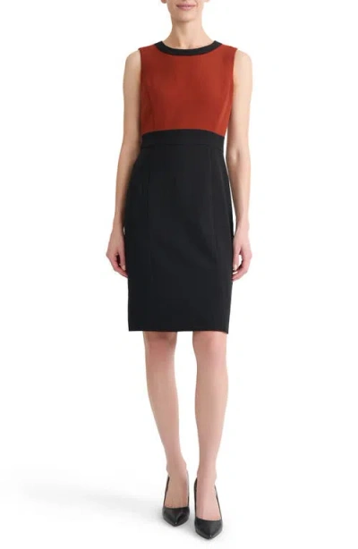 Kasper Sleeveless Sheath Dress In Multi