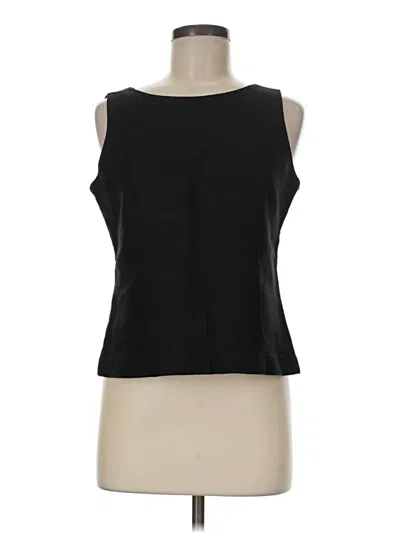 Pre-owned Kasper Sleeveless Top Black Boatneck Tops