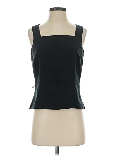 Pre-owned Kasper Sleeveless Top Black Halter Neckline Tops