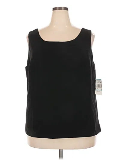 Kasper Sleeveless Top Black Scoop Neck Tops