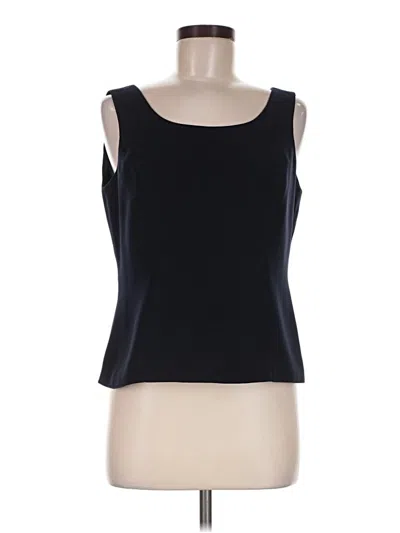 Pre-owned Kasper Sleeveless Top Black Scoop Neck Tops