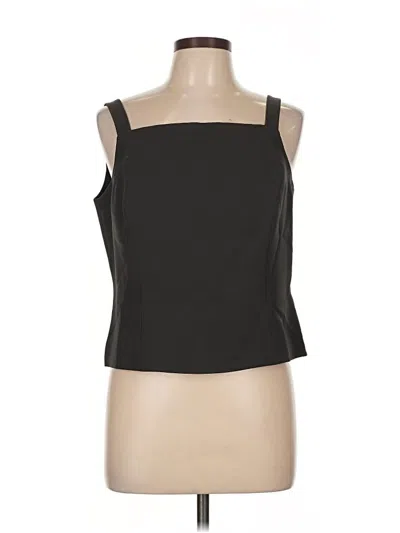 Pre-owned Kasper Sleeveless Top Black Strapless Neckline Tops