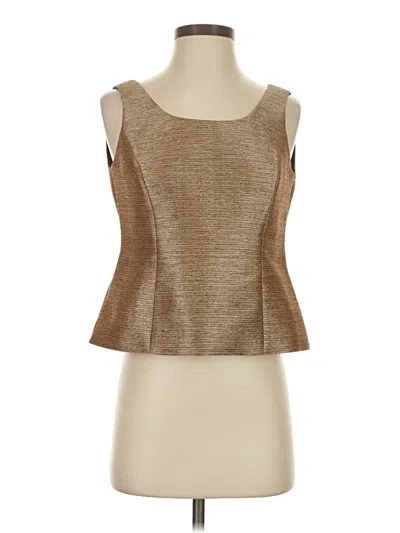 Pre-owned Kasper Sleeveless Top Brown Strapless Neckline Tops