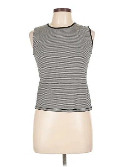 Pre-owned Kasper Sleeveless Top Gray Halter Neckline Tops