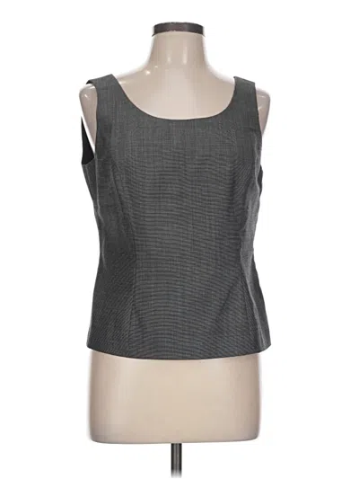 Pre-owned Kasper Sleeveless Top Gray Square Neckline Tops