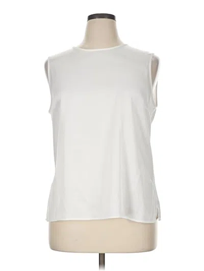 Pre-owned Kasper Sleeveless Top Ivory High Neck Tops