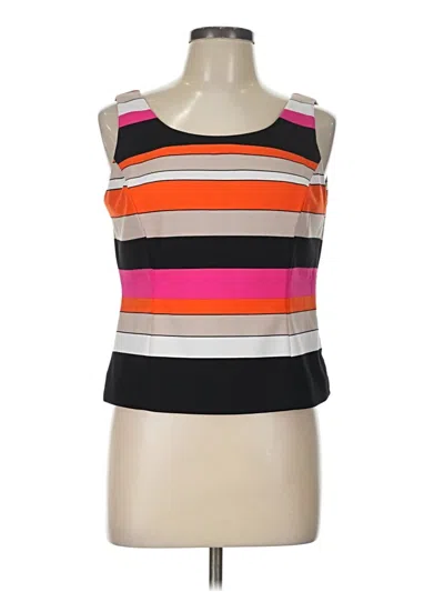Pre-owned Kasper Sleeveless Top Orange Square Neckline Tops