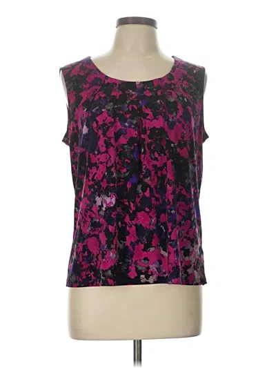 Pre-owned Kasper Sleeveless Top Purple Scoop Neck Tops