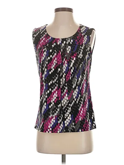 Pre-owned Kasper Sleeveless Top Purple Scoop Neck Tops