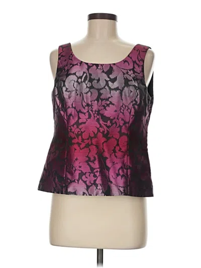 Pre-owned Kasper Sleeveless Top Purple Sweetheart Neckline Tops