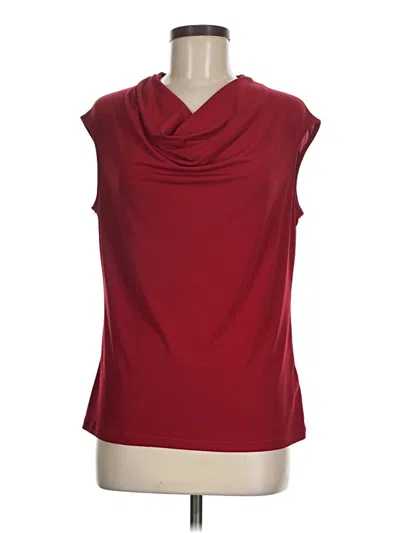 Pre-owned Kasper Sleeveless T-shirt In Burgundy