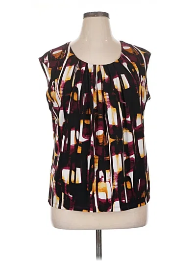 Pre-owned Kasper Sleeveless T-shirt In Burgundy