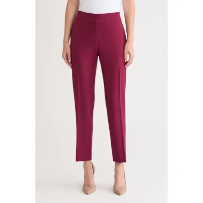 Kasper Slim Fit Pants In Burgundy