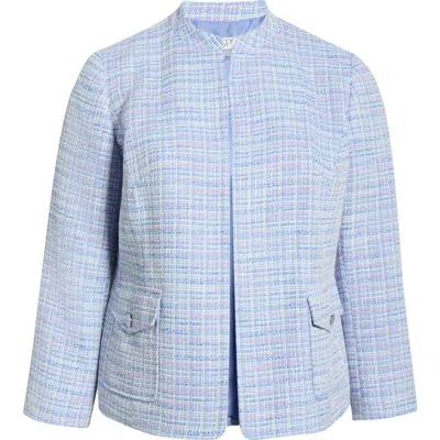 KASPER KASPER STAND COLLAR TWEED JACKET