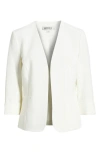 Kasper Stretch Crepe Blazer In White