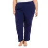 Kasper Elastic Back Pants In Blue