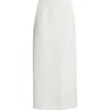 Kasper Stretch Midi Skirt In White