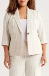 Kasper Stripe One-button Blazer