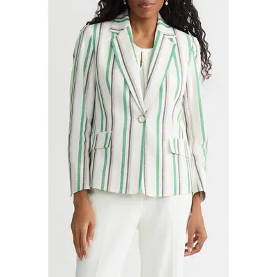 Kasper Stripe One-button Blazer