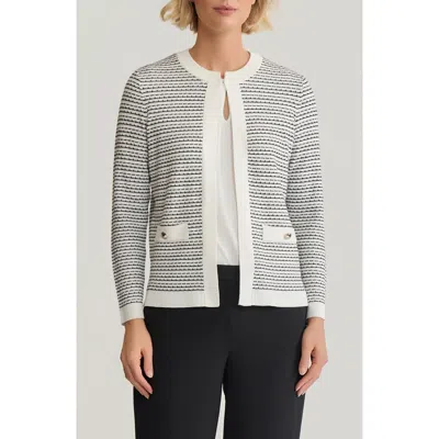 Kasper Textured Cardigan In Multi
