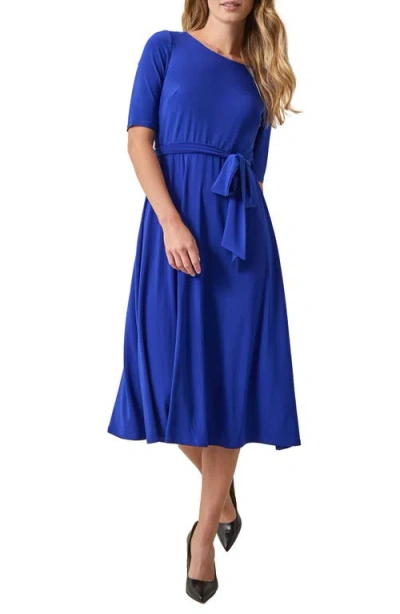 Kasper Tie Belt Fit & Flare Dress