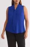 Kasper Twist Front Sleeveless Jersey Top In Royal