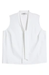 Kasper Womens Gathered Front Wear To Work Tank Top In White