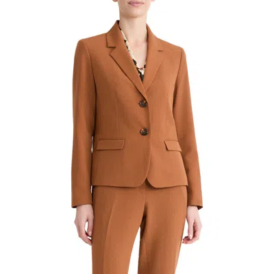 Kasper Two Button Jacket In Brown