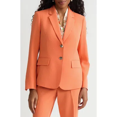 Kasper Two-button Blazer In Orange