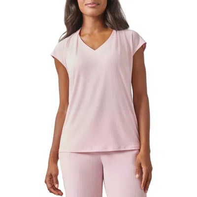 Kasper V-neck Cap Sleeve Top In Tutu Pink
