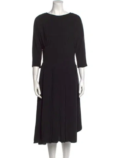 Pre-owned Kasper Vintage Midi Length Dress In Black