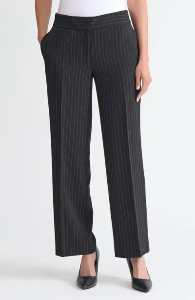 Kasper Wide Leg Pants In Black