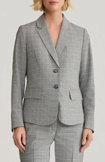 Kasper Windowpane Plaid Jacket In Brown