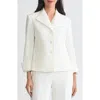 Kasper Winged Lapel Three-button Blazer In White