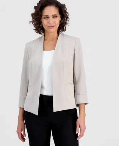 Kasper Women's 3/4-sleeve Kiss-front Blazer In Yellow