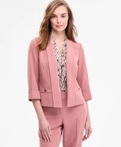 KASPER WOMEN'S 3/4-SLEEVE SHAWL-COLLAR BLAZER, REGULAR & PETITE