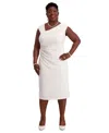 Kasper Women's Asymmetrical-neck Midi Dress, Regular & Plus Sizes