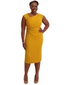 Kasper Women's Asymmetrical-neck Midi Dress, Regular & Plus Sizes