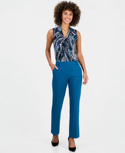 Kasper Women's Audrey Pull-on Compression Trousers In Blue