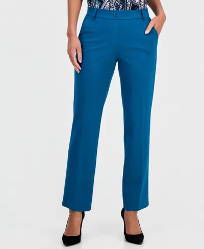 Kasper Women's Audrey Pull-on Mid-rise Slim-leg Trouser In Fire Red