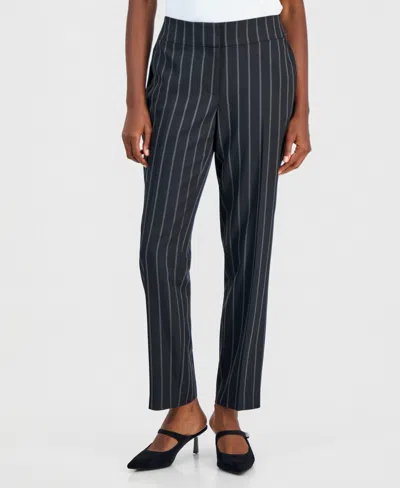 Kasper Women's Ava Straight-leg Pinstripe Pants In Multi