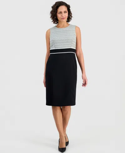 Kasper Women's Banded Sleeveless Sheath Dress In Blue