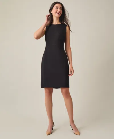 Kasper Women's Banded-waist Sleeveless Sheath Dress In Black