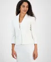 Kasper Petite Crepe One-button Jacket In Lily White