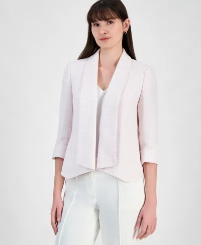 Kasper Women's Boucle Cardigan Jacket, Regular And Petite In Tutu Pink Multi