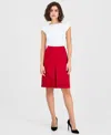 Kasper Women's Box-pleat Pencil Skirt In Red