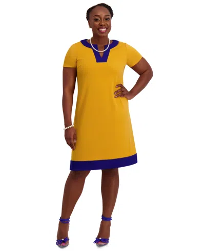 Kasper Women's Cap-sleeve Combo Dress, Regular & Plus Sizes